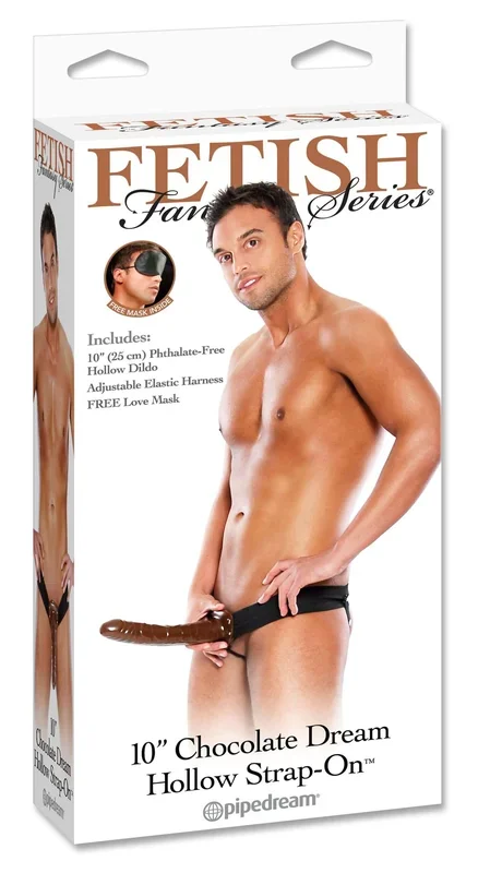 Fetish Fantasy Series 10″ Chocolate Hollow Strap On