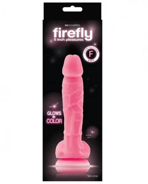 Firefly 5″ Silicone Glowing Dildo – Pink