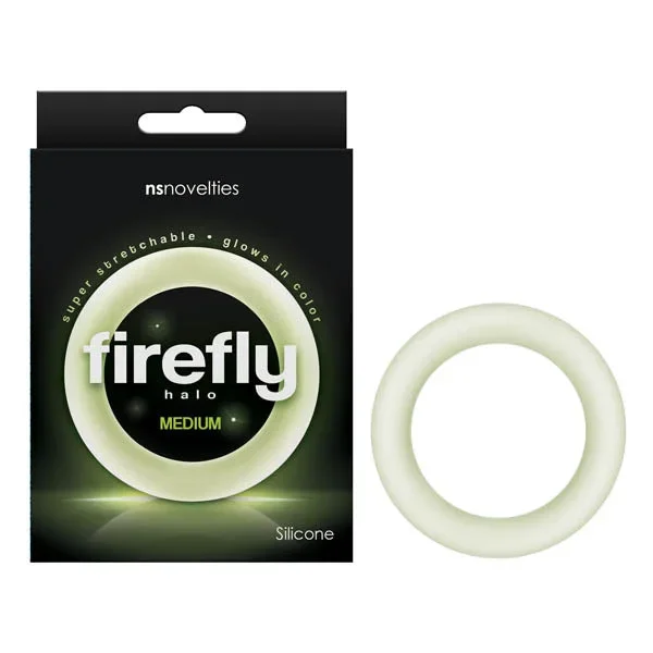 Firefly Halo Glow in Dark Clear Medium Silicone Cock Ring