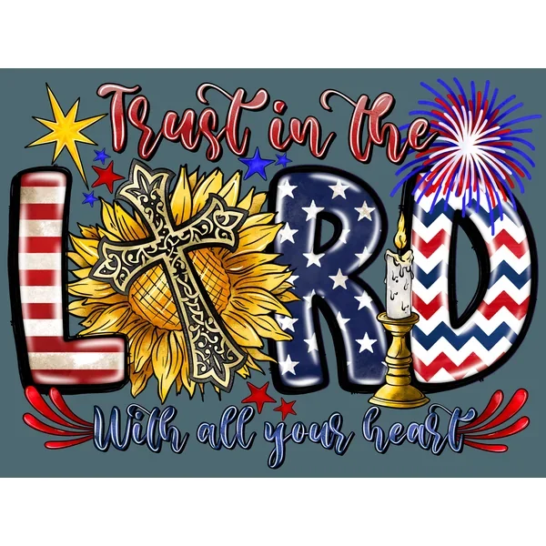 Fireworks Cross & Lord DTF (direct-to-film) Transfer