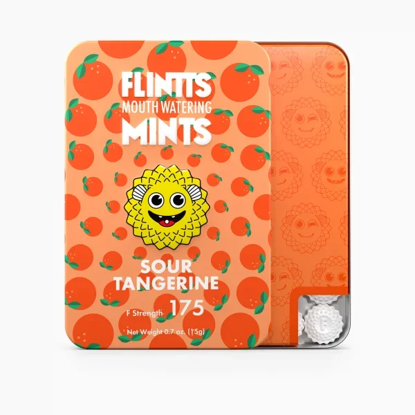 Flintts Mouth Watering Mints – Tangerine – Strength 175