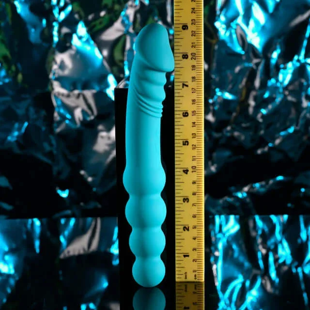 Flip Flop Rechargeable Silicone Dual End Vibrator – Blue