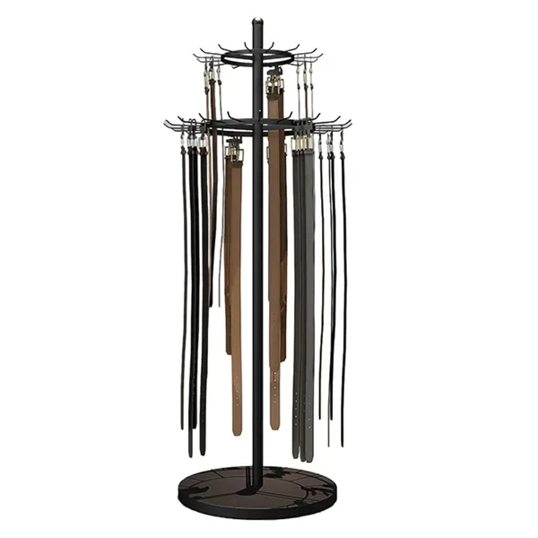 Floor Standing Belt Display, 66.2In Metal Retail Tie Rack Hanger Organizer, Scar