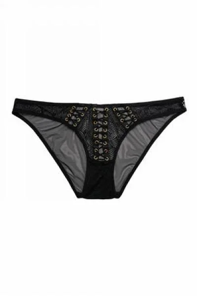 Florence Lattice Brazillian Brief – Black –