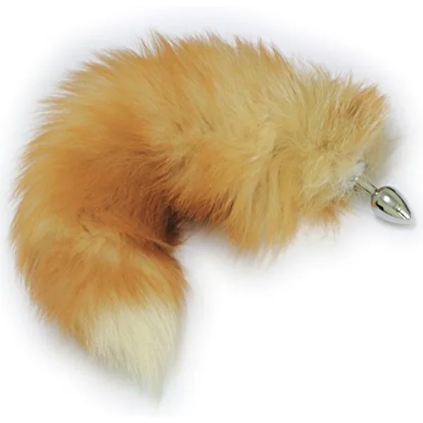 Fox Tail Anal Butt Plug G-Spot Stimulating Great Pleasure Valentine’S Sex Toy(Yellow)