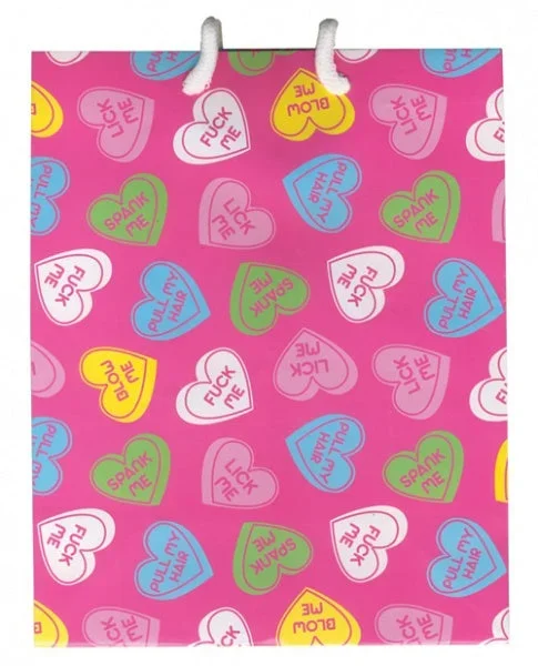 Fuck Me/Spank Me/Lick Me Conversational Hearts Gift Bag