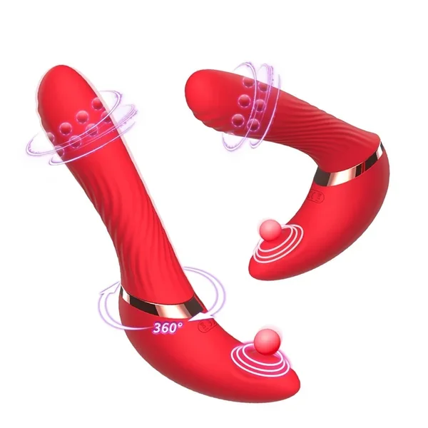 G Spot Dildo Vibrator For Women, Female Sex Toys Wearable Vibrators Clit Nipple Changeable Vibrator Wand With 5 Rotating & 10 Pulsating Modes, Adult Sex Toys & Games For Women And Couples