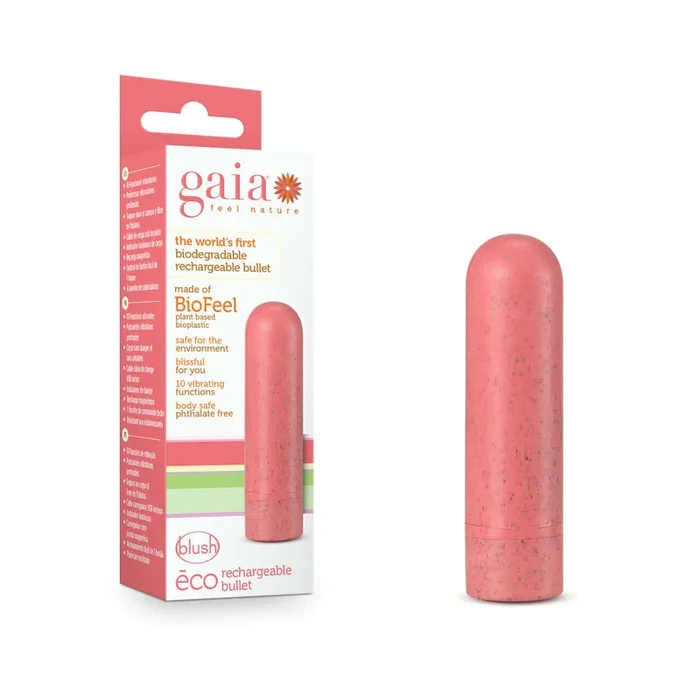 Gaia Eco Rechargeable Bullet Vibrator Coral