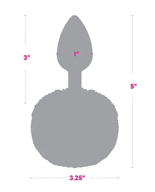 Gemsations 2.95″ Metal Bunny Tail Rainbow Butt Plug – Rainbow