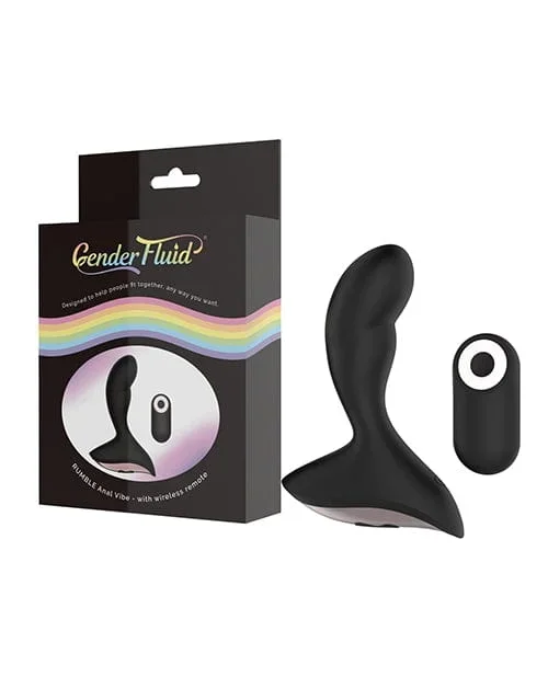 Gender Fluid Rumble Anal Vibe with remote – Black