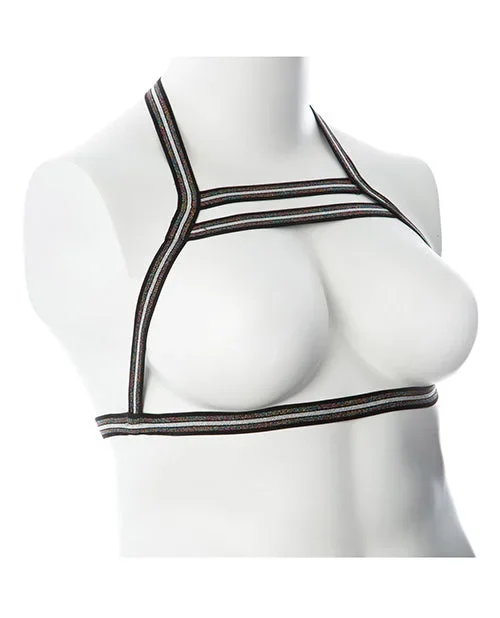Gender Fluid Silver Lining Harness – XL-XXXL Black/Silver