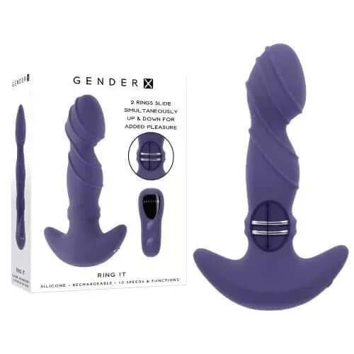 Gender X Ring It Anal Vibe – 10 Vibrating Rhythms, Dual Ring Rim Job Action