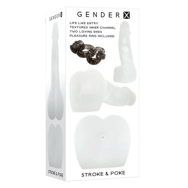 Gender X Stroke & Poke Stroker with Cock Ring