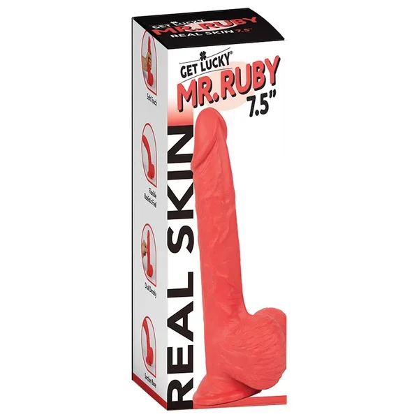 Get Lucky Mr. Ruby 7.5′ Dual Layer Dong