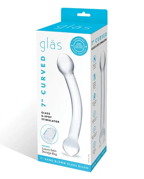 Glas 7″ Curved Glass G Spot Stimulator – Clear