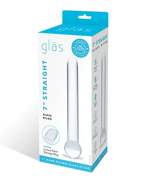 Glas 7″ Straight Glass Dildo – Clear