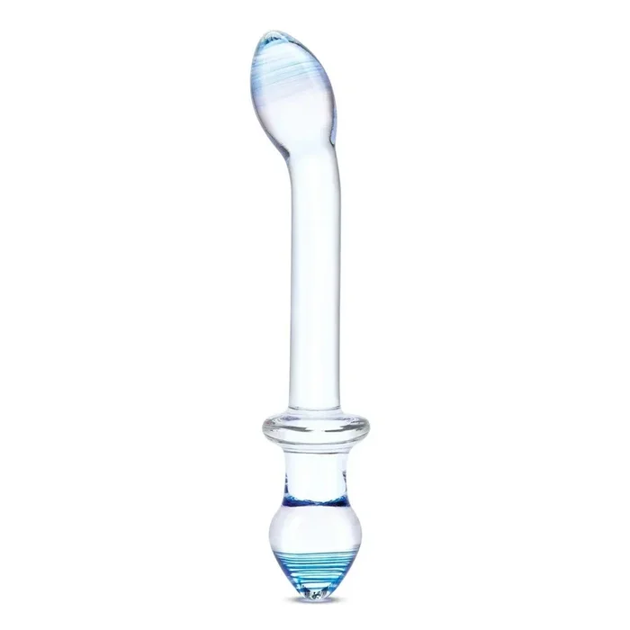 Glas Double Play Dual Ended Dildo Clear Blue 9.5 Inch