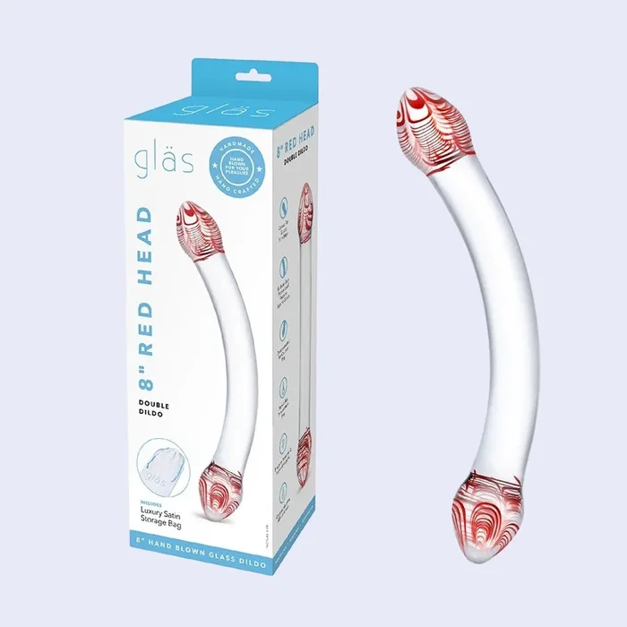 GLAS Red Head Double Dildo 10.5 Inch