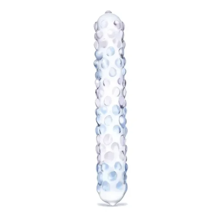 Glas Rose Nubby Dildo Purple 7 Inch