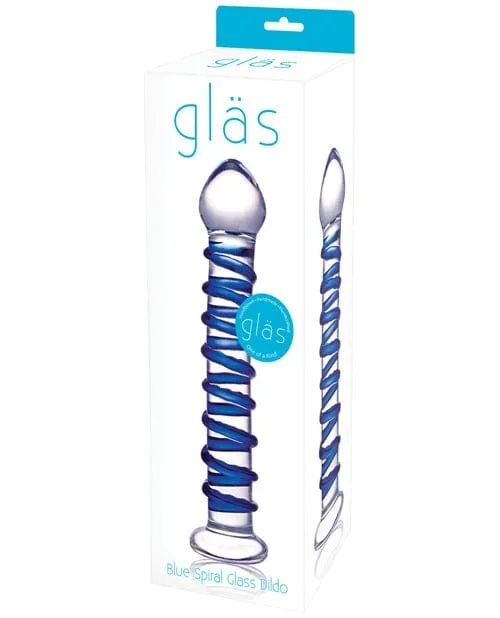 Glas Spiral Glass Dildo – Blue