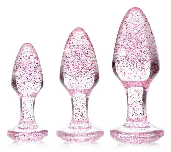 Glitter Gem Anal Plug Set – Pink