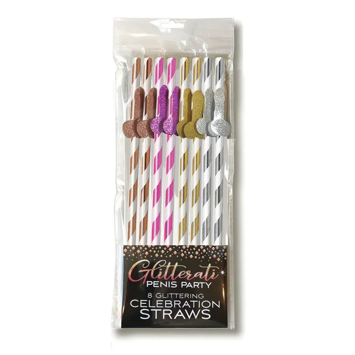 Glitterati – Tall Straws – Coloured Party Straws – 8 Pack