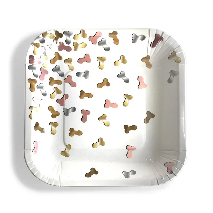 Glitterati Penis Party Plates