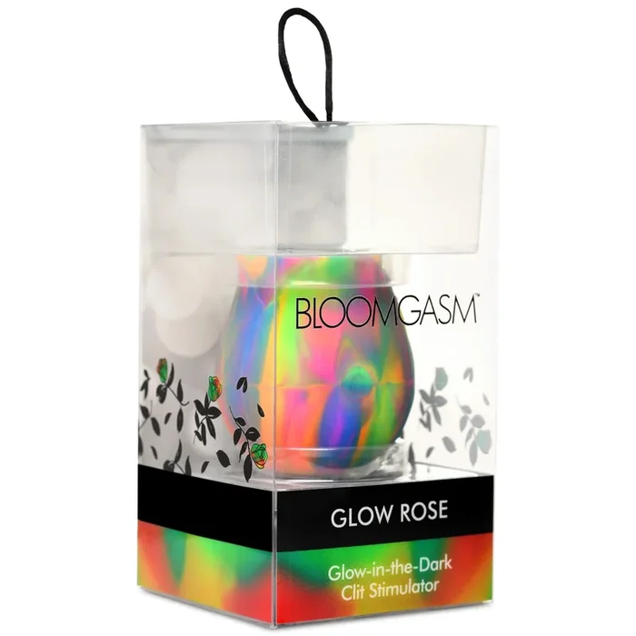 Glow Rose Rainbow Clit Stimulator with Glow-In-The-Dark Petals