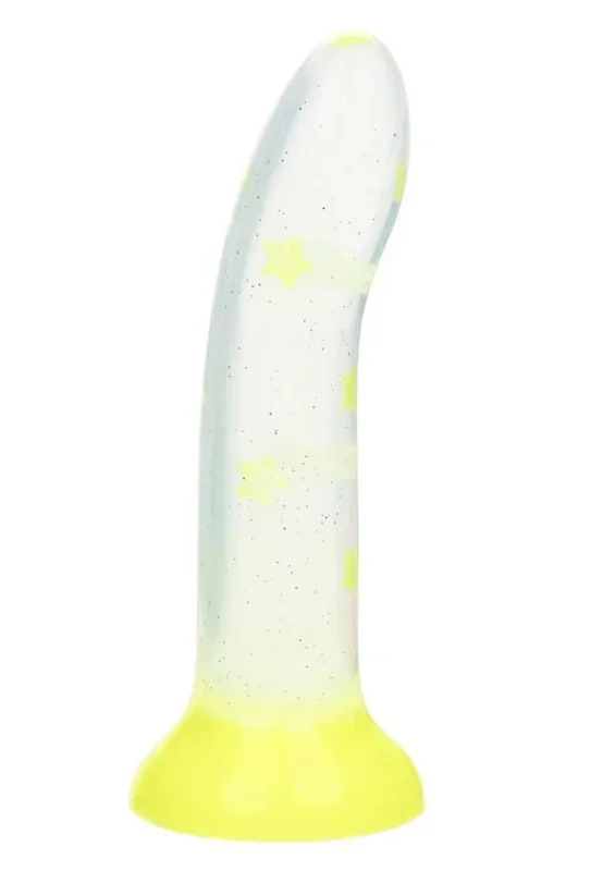 Glow Stick Star Silicone Glow-In-The-Dark Dildo – Yellow