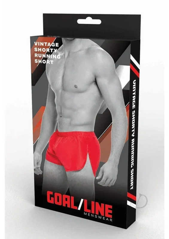 Goal Line Extreme Split Booty Shorts Small Medium Red