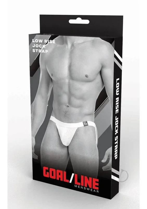 Goal Line Low Rise Jockstrap L XL White