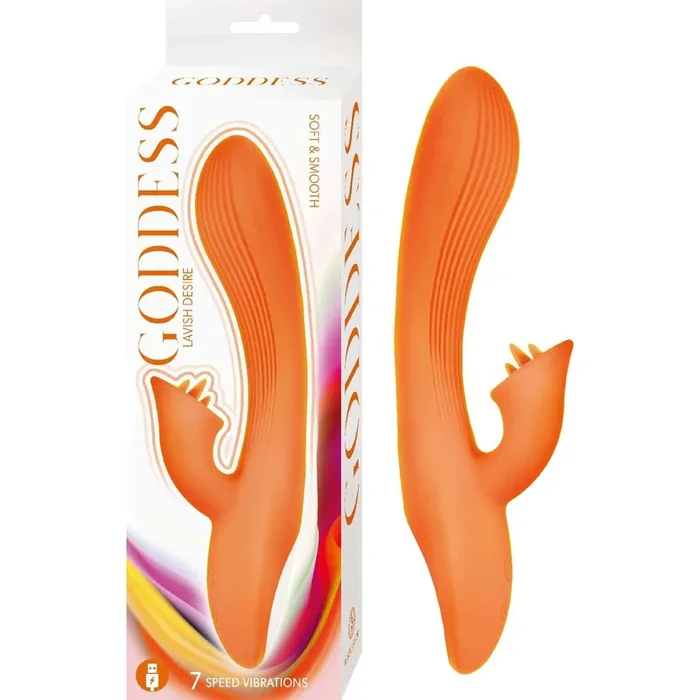 GODDESS Lavish Desire Dual-Stimulation Rabbit Vibrator in Orange