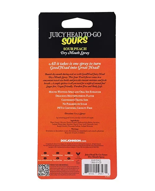 GoodHead Juicy Head Dry Mouth Spray To-Go – .30 oz Sour Peach