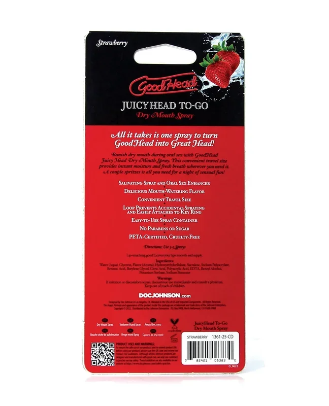 GoodHead Juicy Head Dry Mouth Spray To Go – .30 oz Strawberry