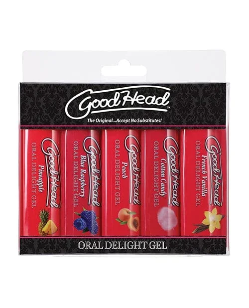 Goodhead Oral Delight Gel – 1 Oz Asst. Flavors Pack Of 5