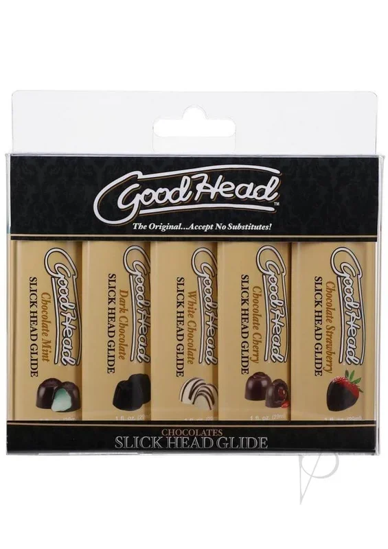 Goodhead Slick Head Glide Chocolate 5pk | Delicious Water-Based Lubricants