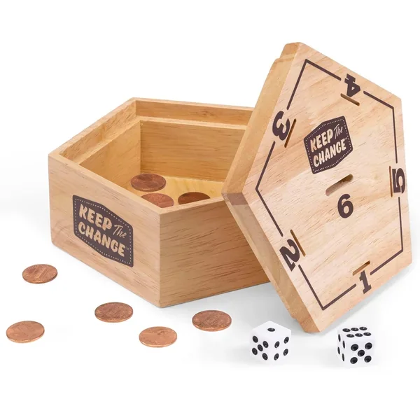 GoSports Keep the Change – Tabletop Coin Drop Dice Game for Kids & Adults,