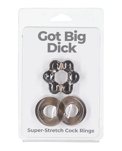 Got Big Dick 2 Pack Cock Rings – Black