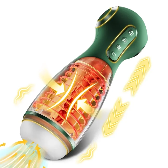 Green Gradient Advanced Male Masturbator Cup – 9 Frequency & Voice Output