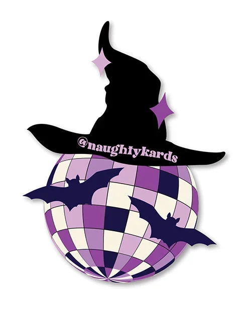 Halloween Witch Disco Ball Sticker – Pack of 3