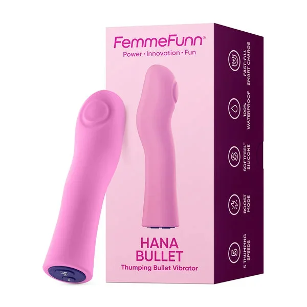 Hana Bullet Thumping Vibrator Pink Waterproof