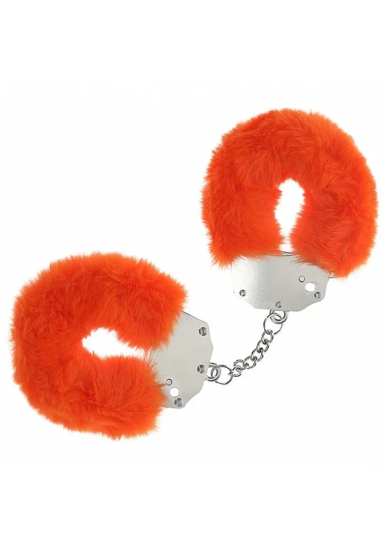 Heavy Duty Fluffy Handcuffs Orange