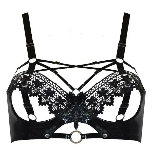 Hecate Latex Bra – Black –