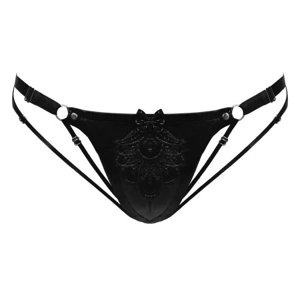 Hecate Latex String Knicker – Black –
