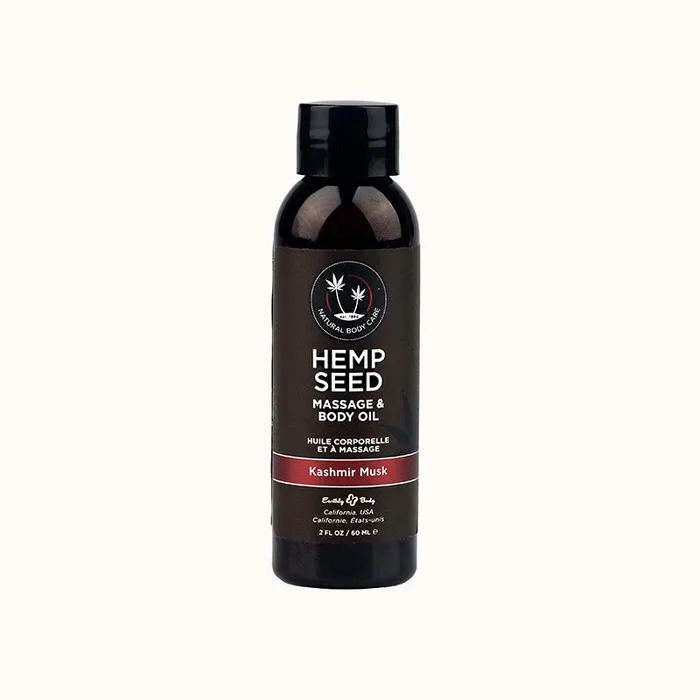 Hemp Seed Massage & Body Oil – Kashmir Musk (Brandy, Magnolia & Vanilla Musk) Scented – 59 ml