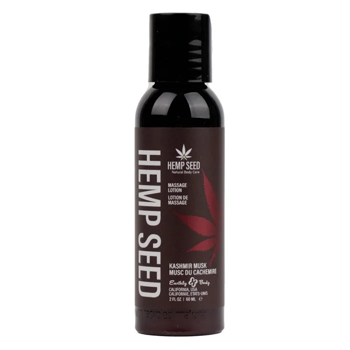 Hemp Seed Massage Lotion – Kashmir Musk (Brandy, Jasmine, Cedarwood Musk) Scented – 59 ml Bottle