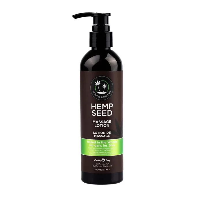Hemp Seed Massage Lotion – Naked In The Woods (White Tea & Ginger) Scented – 237 ml Bottle