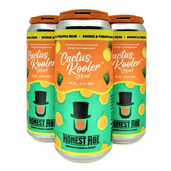 Honest Abe ‘Cactus Kooler’ Orange & Pineapple Mead 4-Pack