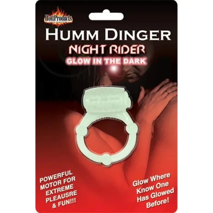 Humm Dinger Night Rider Glow-in-the-Dark Vibrating Penis Ring – Each
