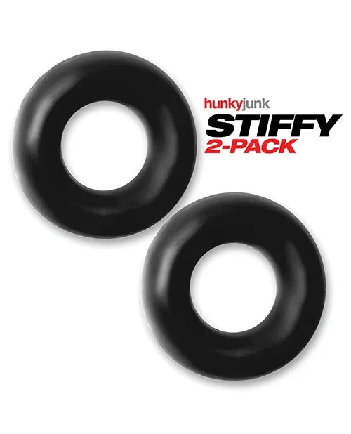 Hunky Junk Stiffy 2 Pack Cockrings – Tar Ice